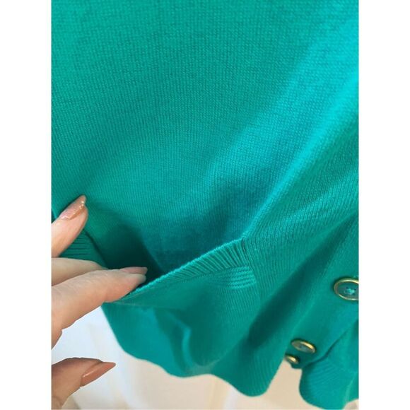 BANANA REPUBLIC CARDIGAN GREEN LONG SLEEVE BUTTON UP POCKETS PREPPY SZ M NWT - Picture 8 of 12
